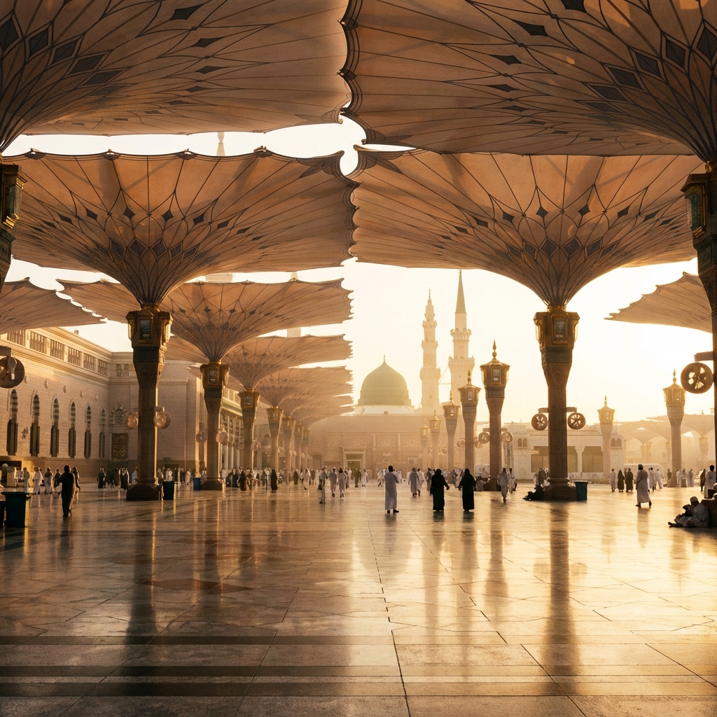 Masjid Nabawi Umbrellas